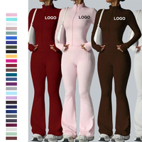 Directement de l'usine : Ensembles de yoga et de fitness avec leggings push-up à manches longues et fermeture éclair, tenues nude, vêtements de sport et de course