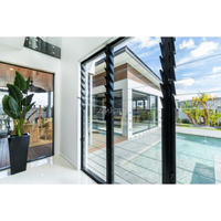 AMJ Persiennes en aluminium modernes sur mesure, à lames orientables, pour extérieur, protection solaire, fenêtres à persiennes coulissantes, fenêtres en aluminium