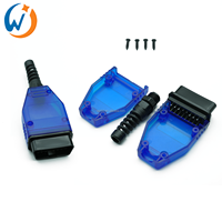 Universal OBD OBDII 12V OBD2 16PIN macho conector carcasa J1962 OBDII conector carcasa