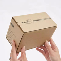 Boîte d'expédition pour e-commerce en carton ondulé kraft imprimé sur mesure avec bande de déchirement facile à ouvrir
