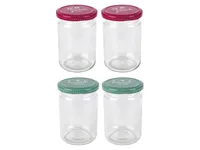 300ml round Glass Jam Jar With Metal Lid Storage Pickles Jar for Food
