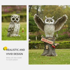 Esculturas de Gran Tamaño de un Grupo de Búhos en Fibra de Vidrio, Estatuas Realistas de Aves y Animales para Jardín Zoológico y Exhibición Pública - Product Image 3