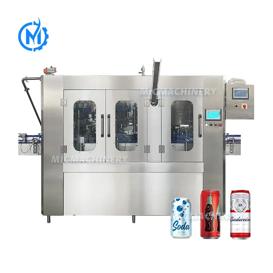 Автоматический завод по производству напитков газированные безалкогольные напитки энергии закаточная консервирование линия может быть мягкой конвеерная машина для розлива газированных напитков, разливочная машина