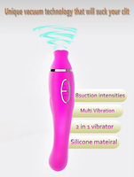 Bestseller 2-in-1 Saug-Vibrations-AV-Stick Massage Klitoris Silikonmaterial USB-Aufladung Erwachsenen-Sexspielzeug für Frauen