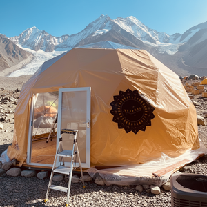 5m/6m/8M/0 tiendas de campaña al aire libre tienda de lujo de cúpula geodésica duradera para acampar tienda de cúpula verde retráctil de lujo - Product Image 1