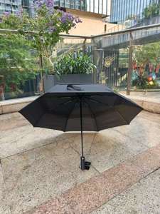 <span class=keywords><strong>Parapluie</strong></span> pliant coupe-vent Chakipee - <span class=keywords><strong>Parapluie</strong></span> inversé automatique noir pour femmes et hommes <span class=keywords><strong>XXL</strong></span> compact 10 baleines 210T - Product Image 2