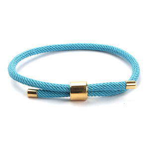 Pulsera Unisex de Acero Inoxidable Dorado, Ajustable, con Cordón Milaneso, Moderna, de la Suerte, para Aniversario - Product Image 5