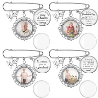 Broche photo unisexe style ailes d'ange européen-américain, épingle commémorative DIY, accessoire anti-perte plaqué populaire