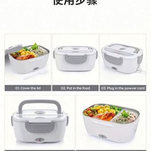 Boîte à lunch chauffante électrique portable Ama-zon Cooperate 12V/24V/110V/220V - Écologique, en acier inoxydable, pour le bureau et l'intérieur - Product Image 3
