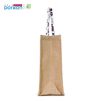 Sac de courses pliable en jute naturel de qualité supérieure, biodégradable, écologique, réutilisable, avec logo personnalisé en relief, capacité de 20 kg