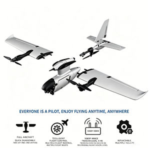 โดรน VTOL ระยะไกล 15 กม. ชุดเต็มพร้อมกล้องมองกลางคืน FPV สำหรับแข่ง ควบคุมระยะไกล ความละเอียด 4K UHD บินได้นาน 29 นาที โดรน FPV VTOL - Product Image 4
