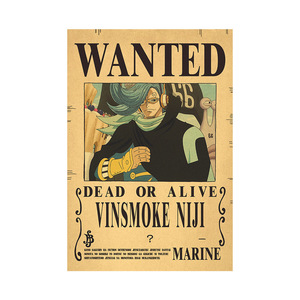 Affiche de recherche d'un personnage en une seule pièce sur papier kraft vintage, idéale pour les articles de collection d'anime en e-commerce - Product Image 4