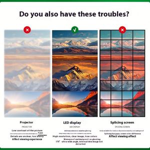 JCIF-P2กลางแจ้ง640มม. X 640มม. จอแสดงผล LED ดิจิตอลสีเต็มรูปแบบติดตั้งบนผนังสำหรับห้องประชุมห้องนิทรรศการ - Product Image 4