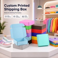 Caja de Envío Corrugada Moderna Kraft con Impresión Personalizada, Embalaje Ecológico para Zapatos y Ropa con Logotipo Personalizado