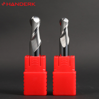 HANDERK Herramientas de corte de aluminio de alta eficiencia HRC55 Molino de punta de bola de carburo de tungsteno de 2 flautas