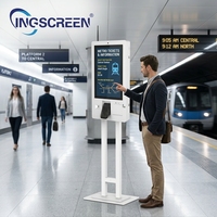 INGSCREEN Hôtel Supermarché Plancher Debout Auto-Caisse Kiosque Auto-Commande Kiosque À Écran Tactile Avec Système De Commande