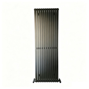 Radiatore Verticale a Parete in Acciaio Inossidabile <span class=keywords><strong>Grigio</strong></span>, Scaldasalviette Flessibile a Base d'Acqua - Product Image 1