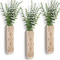 Pot Bunga Dinding Gaya Boho Modern untuk Ruang Tamu, Kamar Tidur, Kamar Mandi, Pintu Masuk, Rumah Pedesaan, Vas Seni Rustic untuk Bunga Kering dan Tanaman Palsu