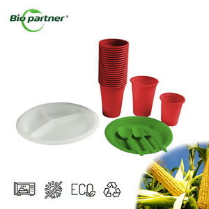 Biểu tượng tùy chỉnh bán buôn dùng một lần Bộ đồ ăn tinh bột ngô tấm dùng một lần Microwaveable an toàn phân hủy sinh học khay - Product Image 3