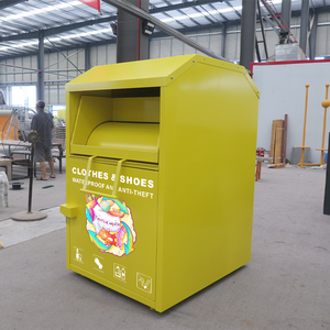 Boîte de collecte extérieure en métal pour vêtements et chaussures, centre de dons en acier pour la charité, bacs de recyclage pour livres et vêtements usagés - Product Image 6