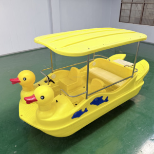 Bote Eléctrico <span class=keywords><strong>de</strong></span> Plástico para Exteriores con Recorrido Acuático, Bote Eléctrico <span class=keywords><strong>de</strong></span> Pato Amarillo <span class=keywords><strong>de</strong></span> Alta Calidad con Dos Baterías en Venta - Product Image 3