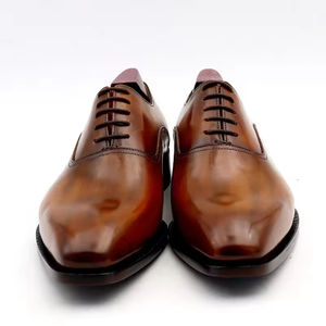 Luxury Business Office & Wedding Pointed Toe <b>Waterproof</b> Handmade Lace-Up Genuine Cow Leather Men's Formal <b>Shoes</b> - Product Image 4