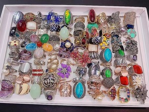 Bagues de mariage vintage en laiton plaqué or, serties de diamants et de zircons brillants, avec pierres précieuses colorées, pour femmes et hommes, luxe - Product Image 3