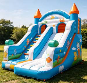 Château gonflable carré personnalisé avec motif de dessin animé, maison de saut pour enfants, taille et logo personnalisables pour <span class=keywords><strong>location</strong></span> de terrain de jeux extérieur - Product Image 1
