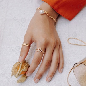 แหวนคู่รักทอง <span class=keywords><strong>14k</strong></span> ประดับเพชรแบบฝังเต็มวง รุ่นใหม่ล่าสุดจาก Gemnel สื่อถึงรักนิรันดร์ - Product Image 2