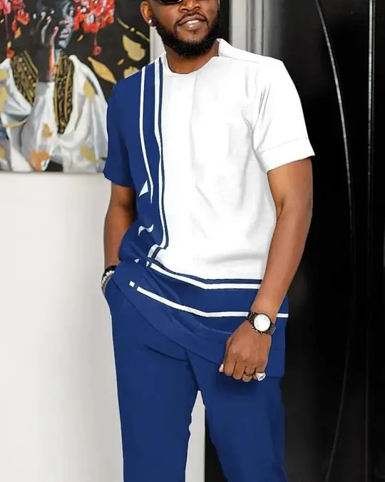 Schlussverkauf hochwertiger neuer lässiger Anzug Hosen-Set afrikanische Herrenbekleidung atmungsaktives Set