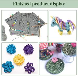 MGZ-28 Nóng Bán <span class=keywords><strong>Loom</strong></span> Hook Set Đầy Màu Sắc Tulip Crochet Móc Đan Stitch Needles - Product Image 3