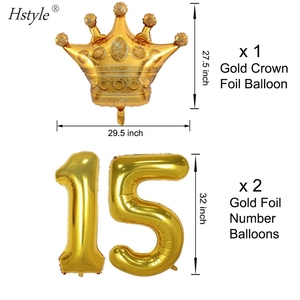 15th <strong>Birthday</strong> <strong>Decorations</strong> for Boy Girl <strong>Black</strong> <strong>and</strong> <strong>Gold</strong> <strong>Birthday</strong> <strong>Decorations</strong> for 15th <strong>and</strong> 51st Happy <strong>Birthday</strong> Party ST858 - Product Image 2