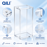 Boîtier de présentation vertical magnétique en acrylique transparent de 6 mm, personnalisé OEM/ODM, pour cartes TCG, rangement de boîtes de boosters, organisateur de collection, vente au détail