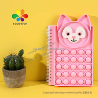 Vente en gros de poppet en silicone populaire couverture sensorielle colorée bulle push Tie Dye kawaii papeterie fidget Pop bloc-notes bloc-notes