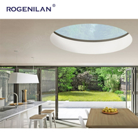 Rogenilan à bas prix cadre en aluminium stratifié toit vitré ventilation cercle électrique haut suspendu lucarne à vendre