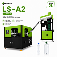 Machine de soufflage de bouteilles PET LS-A2 à 2 cavités, entièrement automatique, avec moteur PLC, pour injection et étirage-soufflage, capacité maximale 2L (eau, jus)