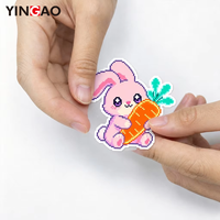 Autocollants découpés Yingao, autocollants pixel kawaii, autocollants mignons de dessins animés, robot, chat, lapin, vinyle imperméable pour ordinateur portable, téléphone, journal, papeterie