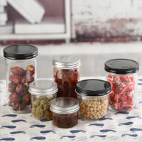 Vente en gros prix d'usine disponible différentes tailles bocal en verre vide pour le stockage des aliments bocal en verre avec couvercle pour les aliments