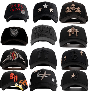 Mũ lưỡi trai thêu 3D logo chất liệu cotton 100% mới nguyên bản, đính đá, 5 tấm, kiểu Gorra Del Mago Gorras Barbas - Product Image 2