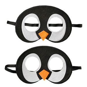 Masques d'animaux en feutre pour enfants, personnalisés, avec cordon élastique, mignons, de style dessin animé, pour fête d'enfants, Halloween, Baby Shower - Product Image 5