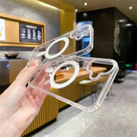 Coque Magnétique Transparente pour iPhone 16 Pro Max avec Boîte d'Emballage en Acrylique Antichoc