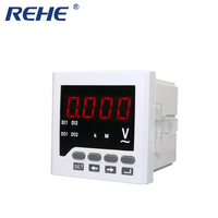 REHE RH-AV61 Panel Meter Tegangan Digital Terpasang Rata dengan Panel, Layar Digital, Akurasi Kelas 0.5, 600V AC, Bahan ABS, Garansi Tiga Tahun
