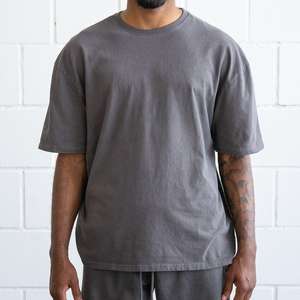 High Quality Heavyweight Boxy <b>White</b> T-<b>Shirts</b> Custom Blank 100% Cotton T <b>Shirt</b> with Logo <b>Men</b> Oversized Plain Round Neck Tshirts - Product Image 3