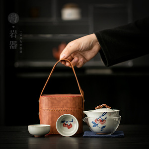 Quick Cup Travel <b>Tea</b> Set Portable Bag Outdoor Camping Car <b>Tea</b> <b>Maker</b> Glass Handheld Kettle One Kettle Two Cups - Product Image 4