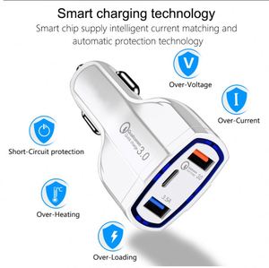 Dual USB QC3.0 Fast Charging Car Charger 12-24V 3.5A Wireless Type-C for Electric Cars Vehicle Fast Charger Type 2 - Product Image 5