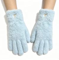 Gants en tricot jacquard, acrylique/coton, doux, chauds, moelleux, pour sports d'hiver, mignons, confortables, pour femmes et hommes, usage quotidien en extérieur, par temps froid