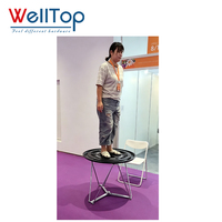 WELLTOP Base de table pivotante personnalisée à 360 degrés, support rotatif, cadre de table pivotante pliable, mécanisme de table pivotante ronde en métal