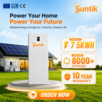Batterie solaire lithium-ion 48V 51.2V 300Ah 7.5Kwh 52 Volt Lifepo4 pour stockage d'énergie domestique, type solaire