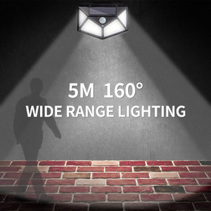 Luz Led Solar de pared para exteriores, Sensor Pir, Ip65, alimentada por luz Solar, CA de 110V, Abs, impermeable, para jardín - Product Image 4