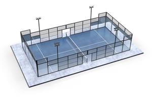 KINGMARTE Q235 Tubo de Acero Galvanizado en Caliente de 12 mm, Césped Artificial de 12 mm, Vidrio Templado Panorámico, Pista de Pádel con Recubrimiento de Zinc - Product Image 2